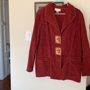 SALE! Soft Surroundings Corduroy Blazer/Jacket